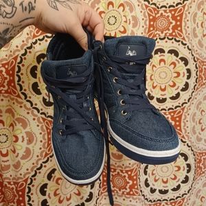 Jean high top sneakers